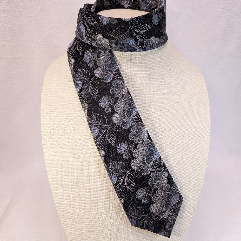 Principe Men's Tie 100% Silk, Made in Italy Woven Floral Jacquard Pattern 3x58"